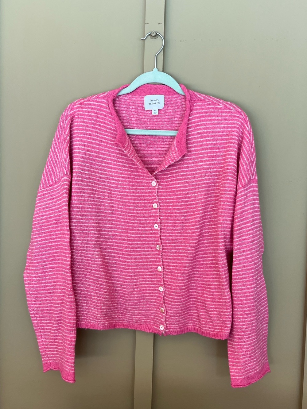 women’s medium striped cardigan